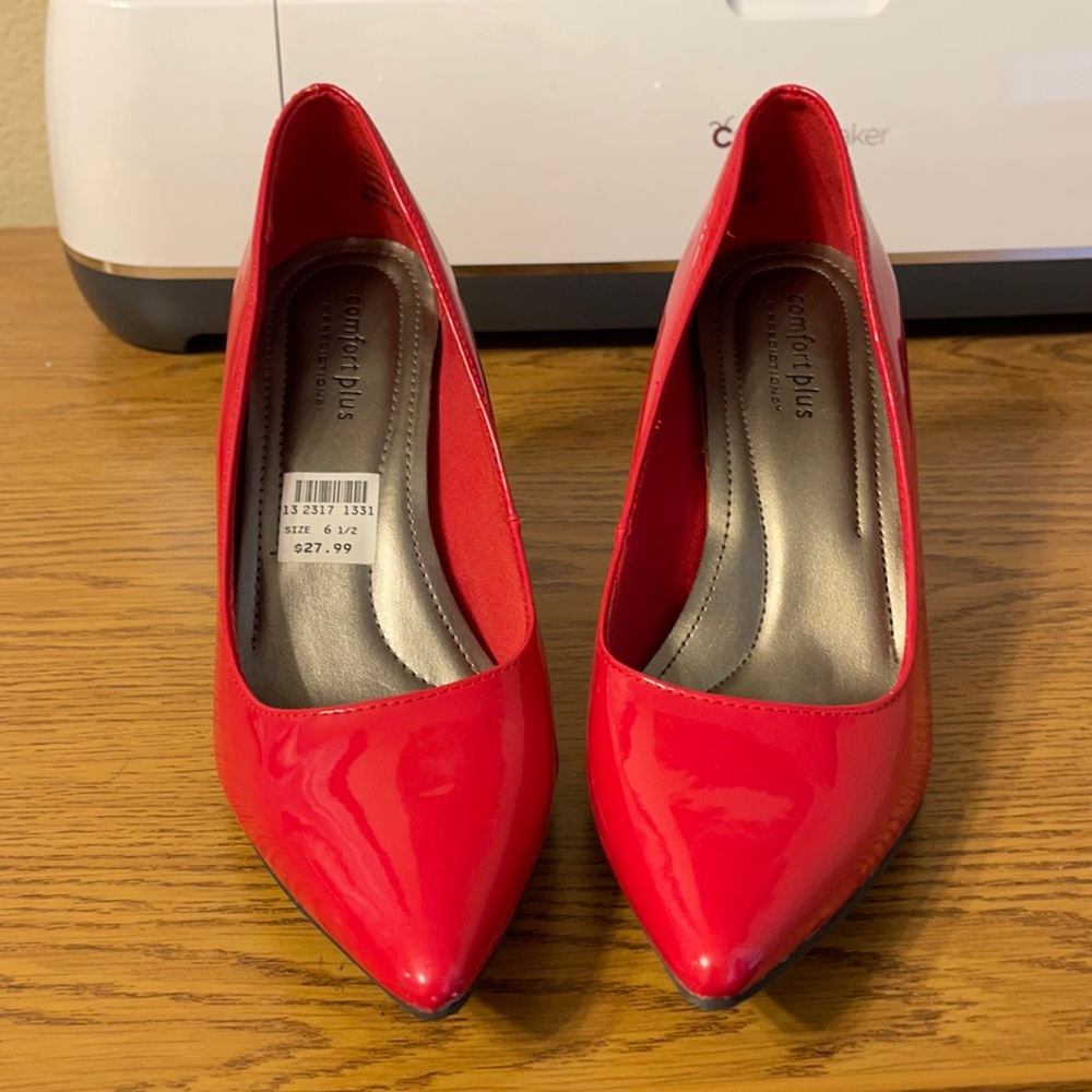 Slightly worn predictions red Patten Leather